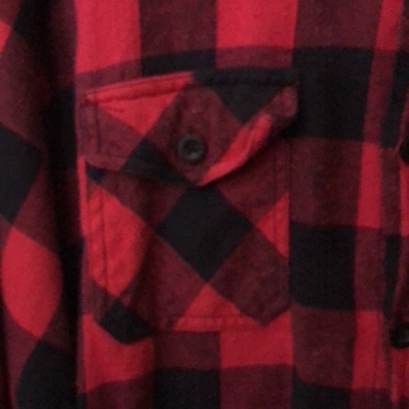 Counter Intelligence red and black checked button down shirt, size medium - Picture 2 of 4